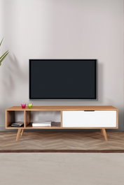 Hanah Home Venüs 3644 Soporte para TV Nogal y Blanco